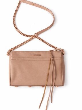 Rebecca Minkoff M.A.C. Light Pink Leather Crossbody Bag with Rose Gold Tone